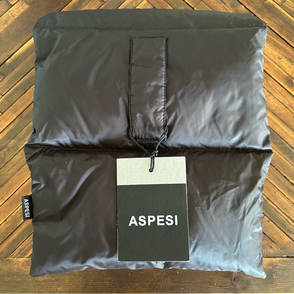 Aspesi Black Down Feather Scarf